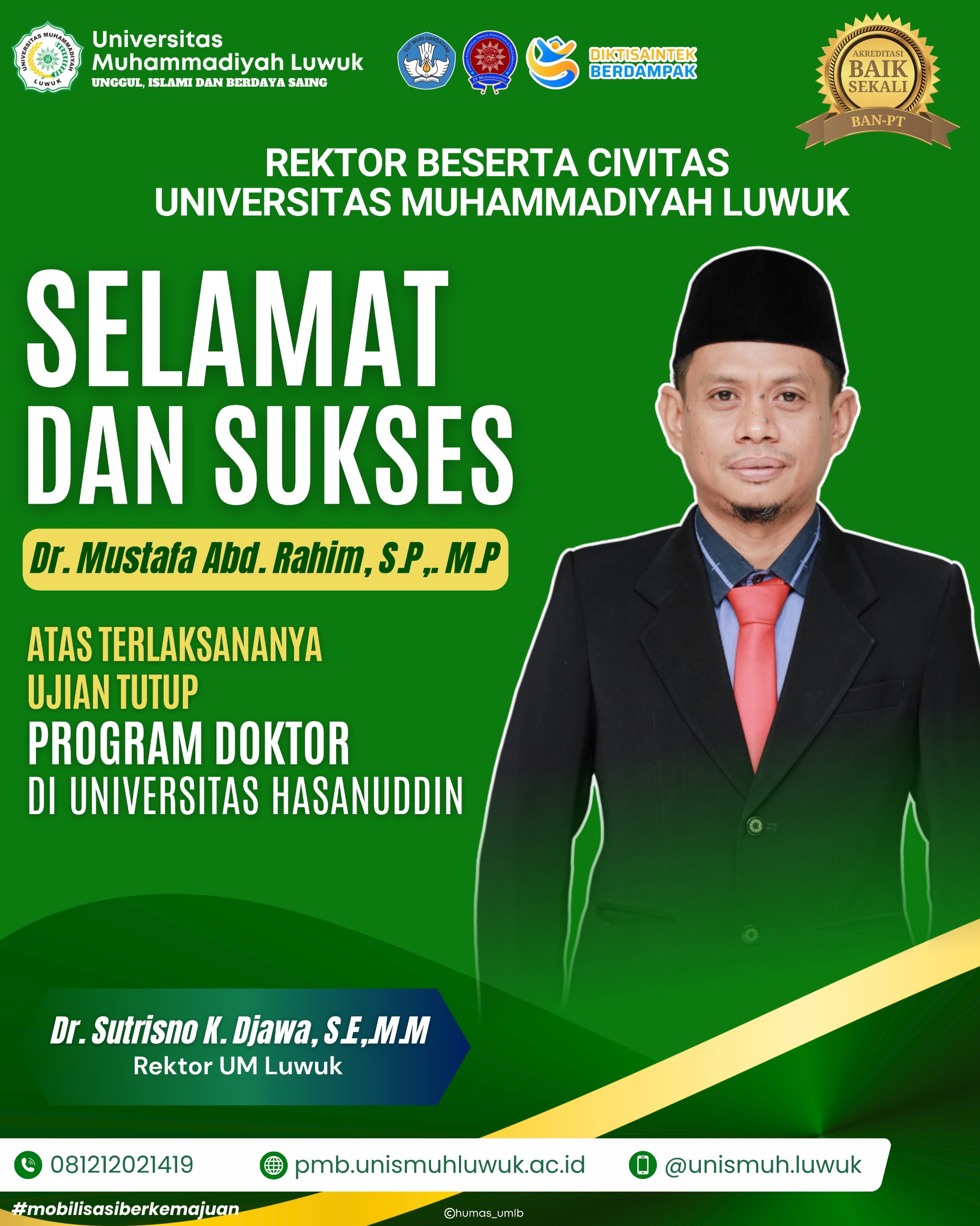Universitas Muhammadiyah Luwuk Tambah Deretan Dosen Bergelar Doktor